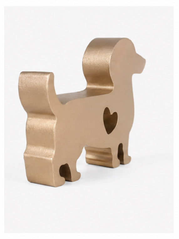 Dog Figurine in gold Finish